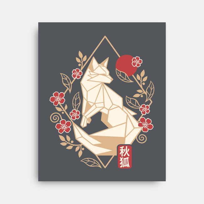 Geometric Autumn Fox-None-Stretched-Canvas-NemiMakeit