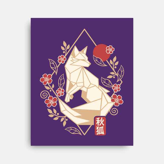 Geometric Autumn Fox-None-Stretched-Canvas-NemiMakeit