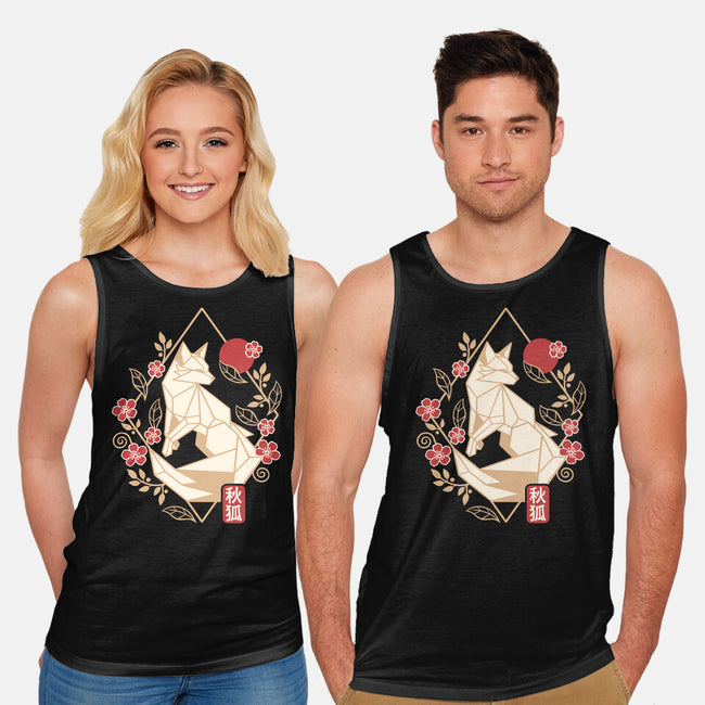Geometric Autumn Fox-Unisex-Basic-Tank-NemiMakeit