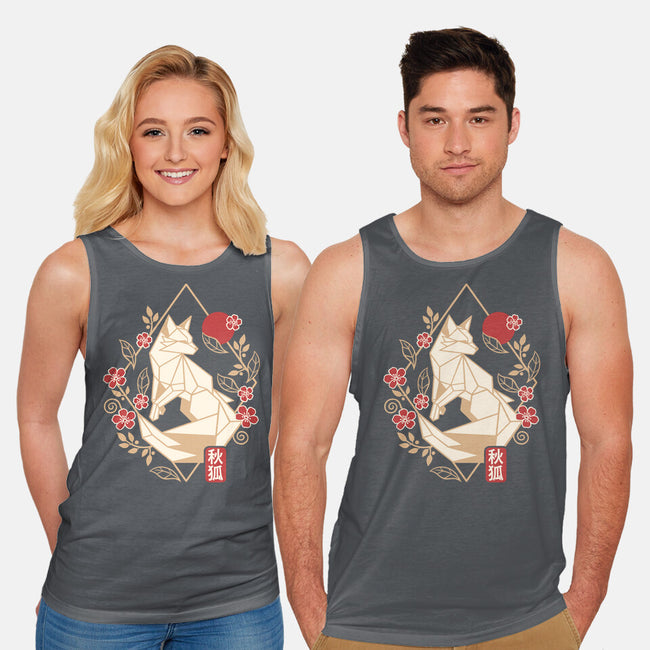 Geometric Autumn Fox-Unisex-Basic-Tank-NemiMakeit
