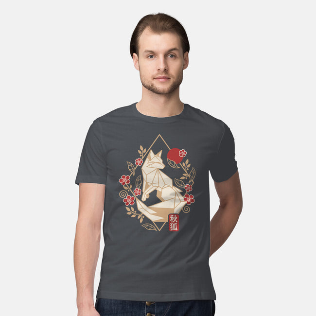 Geometric Autumn Fox-Mens-Premium-Tee-NemiMakeit