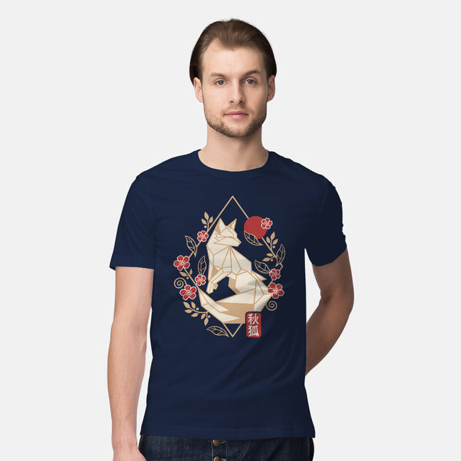 Geometric Autumn Fox-Mens-Premium-Tee-NemiMakeit