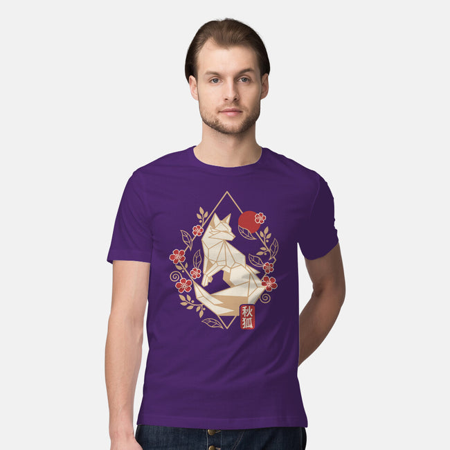 Geometric Autumn Fox-Mens-Premium-Tee-NemiMakeit