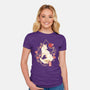Geometric Autumn Fox-Womens-Fitted-Tee-NemiMakeit