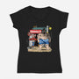 My Neighbor Sumo-Womens-V-Neck-Tee-joerawks