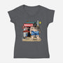 My Neighbor Sumo-Womens-V-Neck-Tee-joerawks