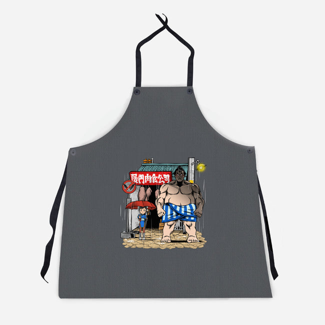 My Neighbor Sumo-Unisex-Kitchen-Apron-joerawks