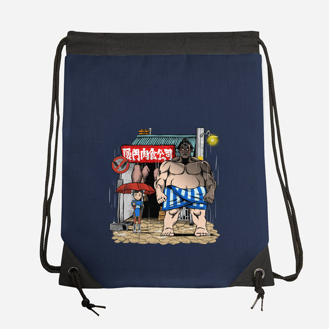 My Neighbor Sumo-None-Drawstring-Bag-joerawks