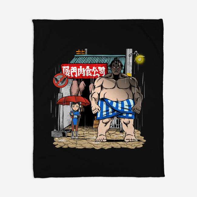 My Neighbor Sumo-None-Fleece-Blanket-joerawks