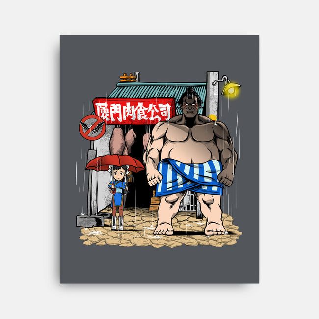 My Neighbor Sumo-None-Stretched-Canvas-joerawks