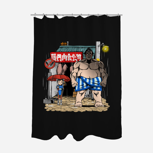 My Neighbor Sumo-None-Polyester-Shower Curtain-joerawks
