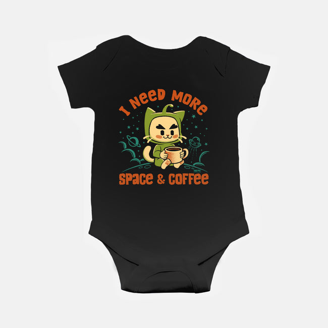 I Need More Space & Coffee-Baby-Basic-Onesie-worlddominationforcats