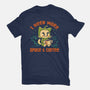 I Need More Space & Coffee-Womens-Fitted-Tee-worlddominationforcats