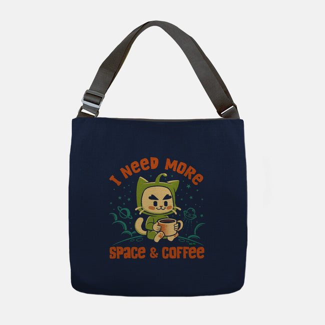 I Need More Space & Coffee-None-Adjustable Tote-Bag-worlddominationforcats