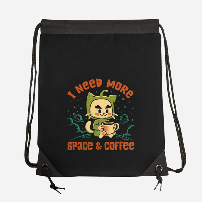 I Need More Space & Coffee-None-Drawstring-Bag-worlddominationforcats