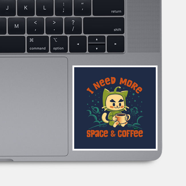I Need More Space & Coffee-None-Glossy-Sticker-worlddominationforcats