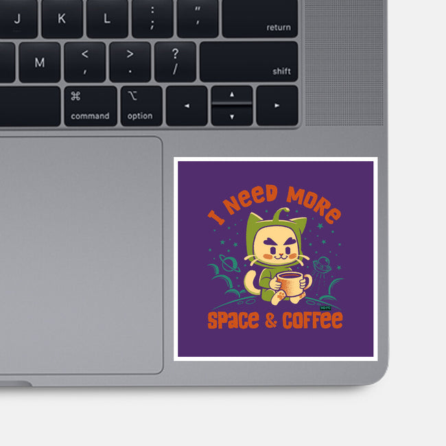 I Need More Space & Coffee-None-Glossy-Sticker-worlddominationforcats