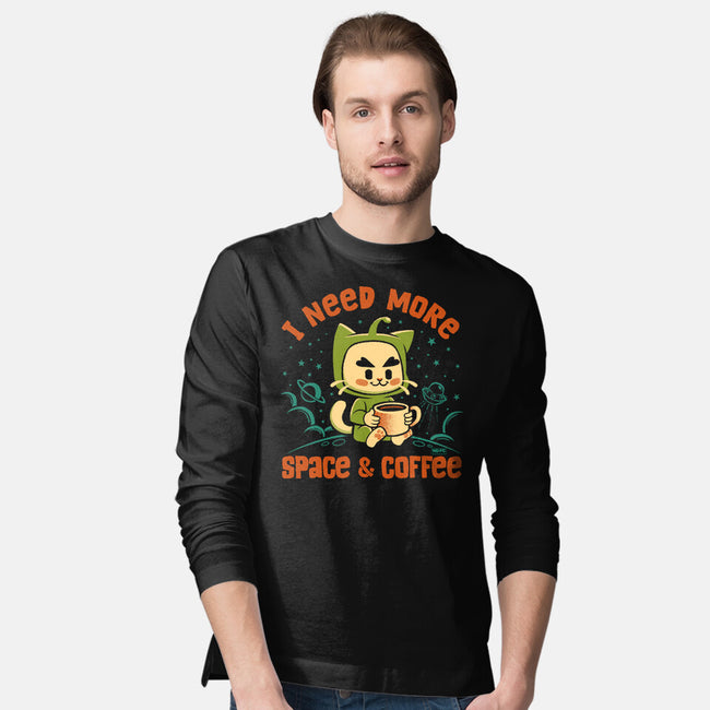 I Need More Space & Coffee-Mens-Long Sleeved-Tee-worlddominationforcats