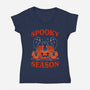 Spooky Season Cats-Womens-V-Neck-Tee-tobefonseca