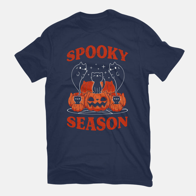 Spooky Season Cats-Womens-Fitted-Tee-tobefonseca