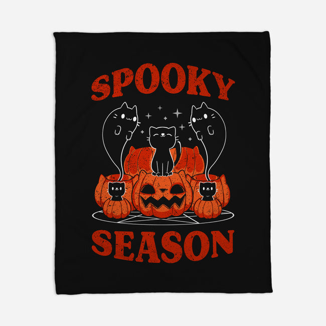 Spooky Season Cats-None-Fleece-Blanket-tobefonseca