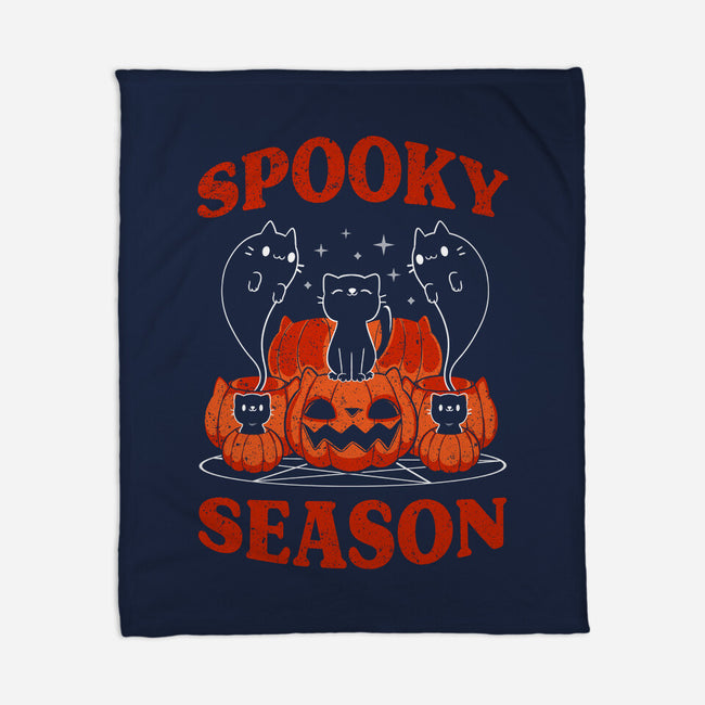 Spooky Season Cats-None-Fleece-Blanket-tobefonseca