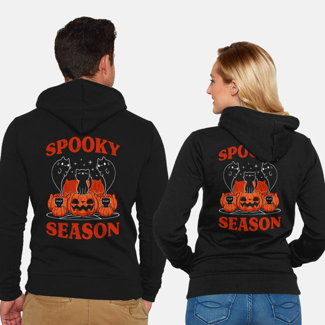 Spooky Season Cats-Unisex-Zip-Up-Sweatshirt-tobefonseca