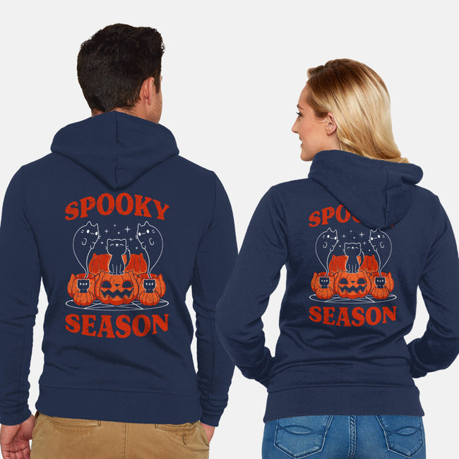 Spooky Season Cats-Unisex-Zip-Up-Sweatshirt-tobefonseca