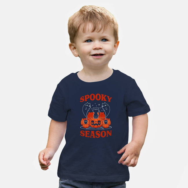 Spooky Season Cats-Baby-Basic-Tee-tobefonseca