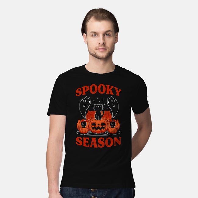 Spooky Season Cats-Mens-Premium-Tee-tobefonseca