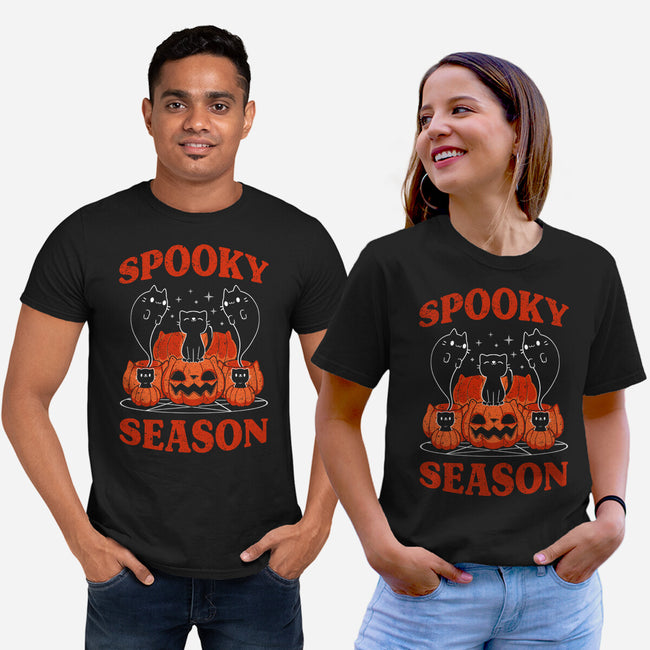 Spooky Season Cats-Unisex-Basic-Tee-tobefonseca