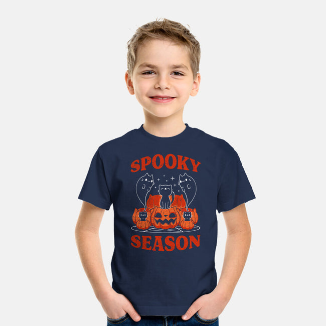 Spooky Season Cats-Youth-Basic-Tee-tobefonseca