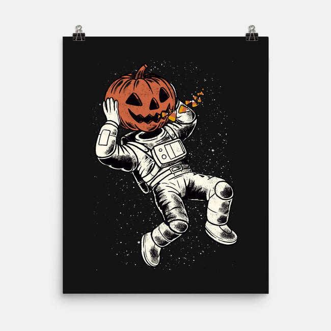 Trick Or Treat Astronaut Halloween-None-Matte-Poster-tobefonseca