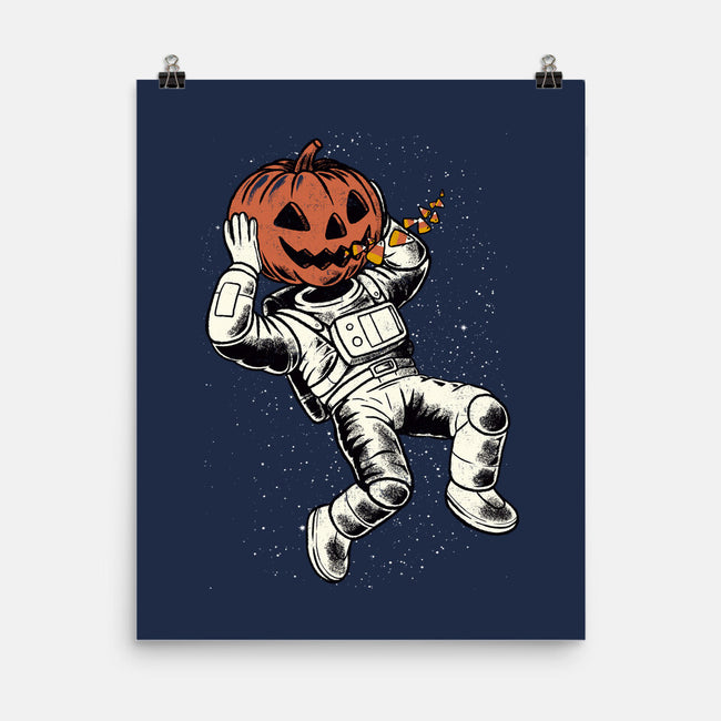 Trick Or Treat Astronaut Halloween-None-Matte-Poster-tobefonseca
