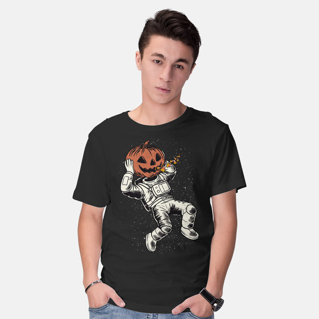 Trick Or Treat Astronaut Halloween-Mens-Basic-Tee-tobefonseca