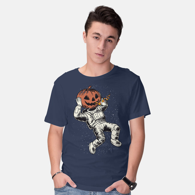Trick Or Treat Astronaut Halloween-Mens-Basic-Tee-tobefonseca