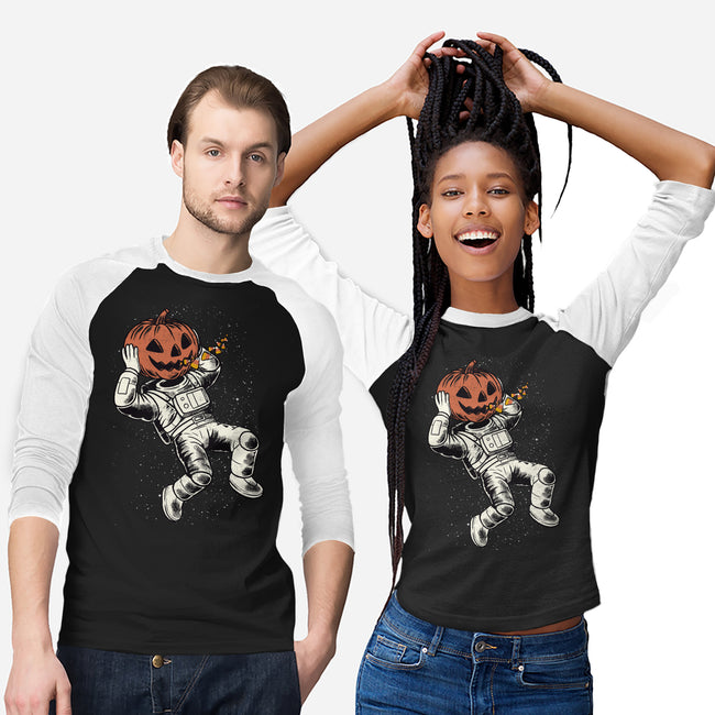 Trick Or Treat Astronaut Halloween-Unisex-Baseball-Tee-tobefonseca