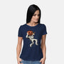 Trick Or Treat Astronaut Halloween-Womens-Basic-Tee-tobefonseca