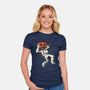 Trick Or Treat Astronaut Halloween-Womens-Fitted-Tee-tobefonseca