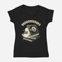 Ghostly Booooks-Womens-V-Neck-Tee-tobefonseca