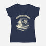 Ghostly Booooks-Womens-V-Neck-Tee-tobefonseca