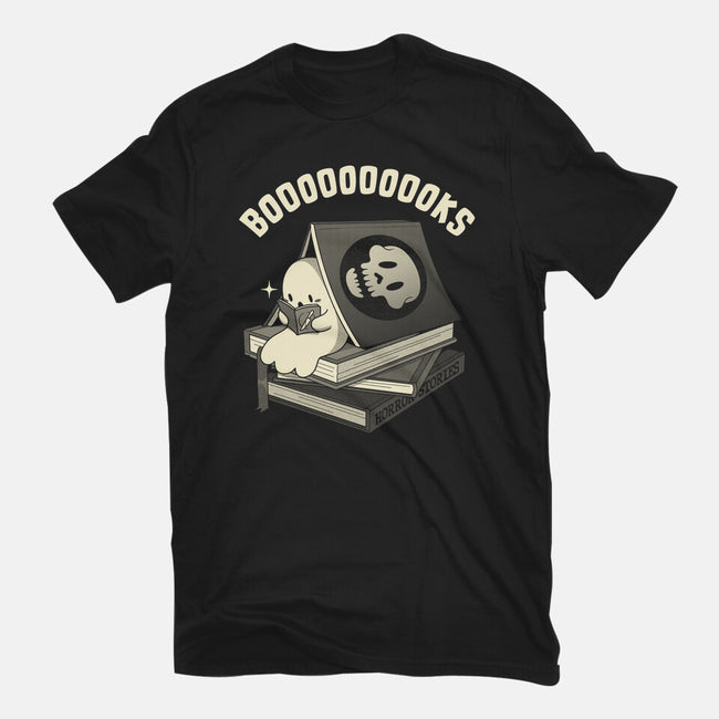 Ghostly Booooks-Womens-Basic-Tee-tobefonseca