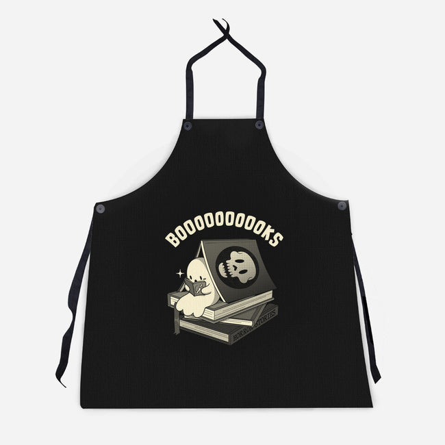 Ghostly Booooks-Unisex-Kitchen-Apron-tobefonseca