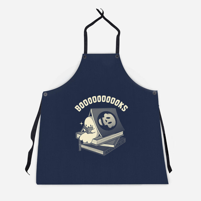 Ghostly Booooks-Unisex-Kitchen-Apron-tobefonseca