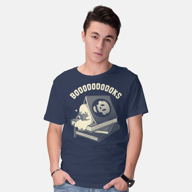 Ghostly Booooks-Mens-Basic-Tee-tobefonseca