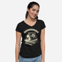 Ghostly Booooks-Womens-V-Neck-Tee-tobefonseca