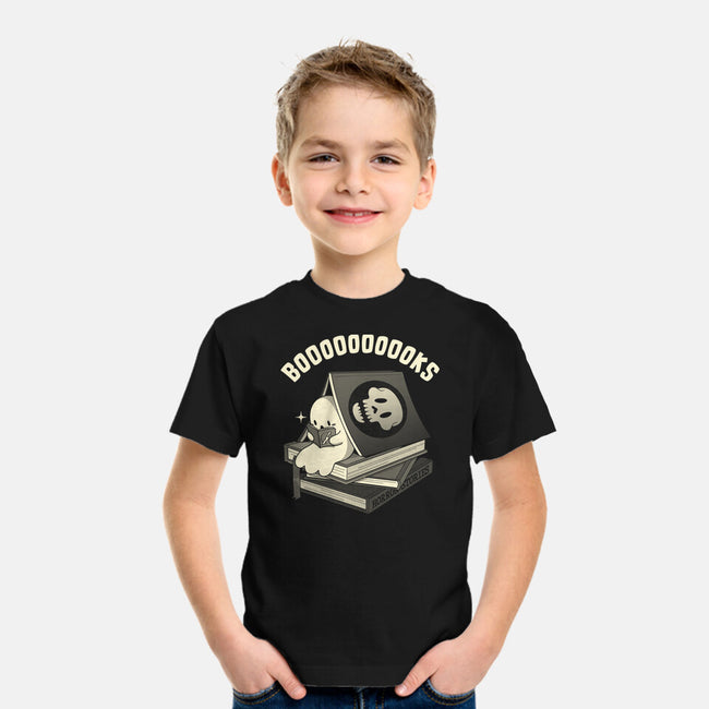 Ghostly Booooks-Youth-Basic-Tee-tobefonseca