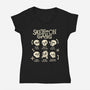 Skeleton Gang-Womens-V-Neck-Tee-tobefonseca