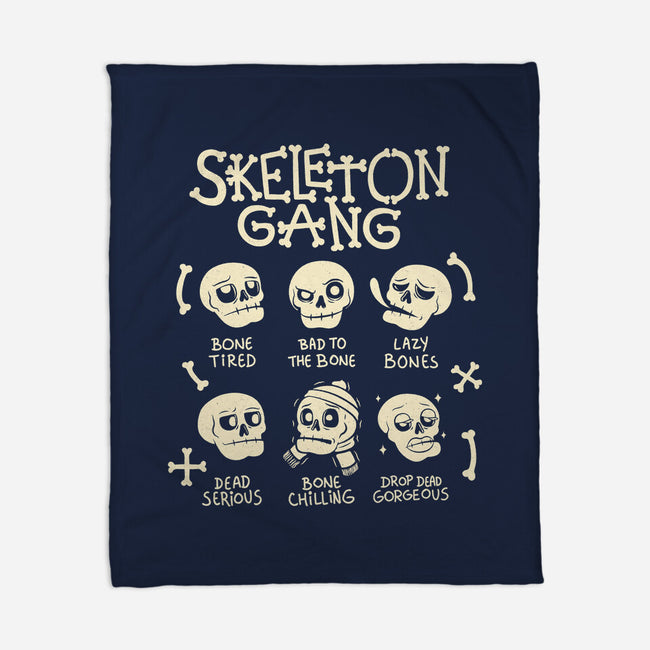 Skeleton Gang-None-Fleece-Blanket-tobefonseca