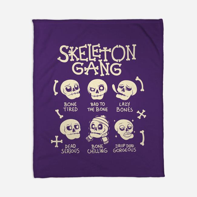Skeleton Gang-None-Fleece-Blanket-tobefonseca